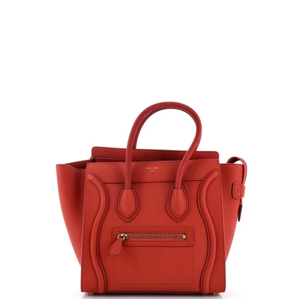 Женская сумка Pre-Owned Celine Micro Luggage, красная