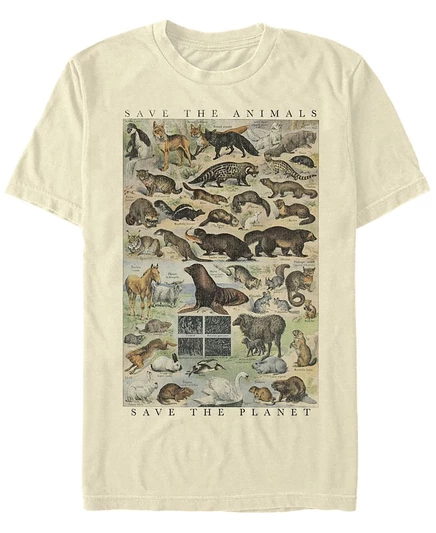 Мужская футболка Fifth Sun Save Animals, бежевая