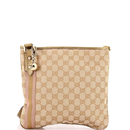 Женская сумка Gucci Jolicoeur мессенджер холщовая, золотистая
