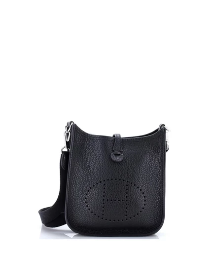Женская сумка Hermès Evelyne TPM Gen III Clemence, черная