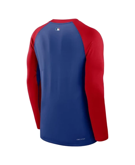 Мужская футболка с длинным рукавом Nike Royal/Red Philadelphia Phillies Authentic Collection Game Time Raglan Performance royal, red