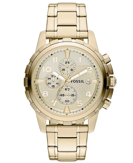 Мужские часы Fossil Dean хронограф, 45 мм, золотистые