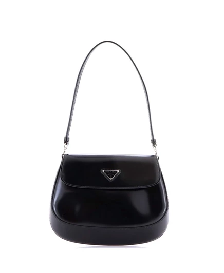 Женская сумка Pre-Owned Prada Small Cleo Spazzolato, черная