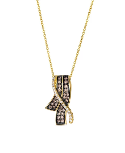 Колье Le Vian Chocolate & Vanilla, 0,44 кт, 14k жёлтое