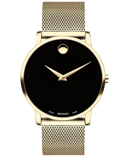 Мужские часы Movado Museum 40 мм, золотистые