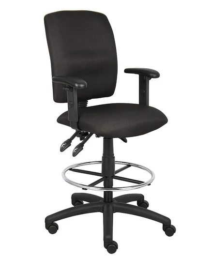 Многофункциональный чертежный стул Boss Office Products с регулируемыми подлокотниками