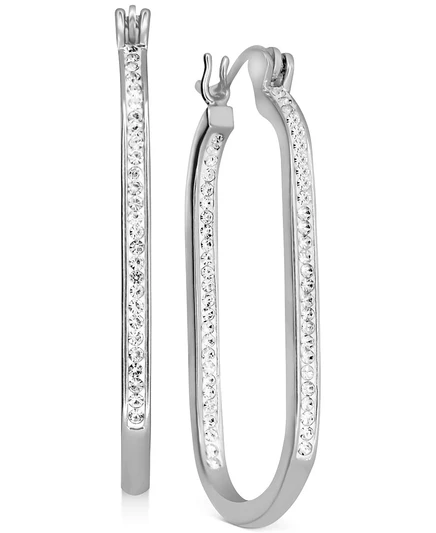 Женские серьги And Now This Crystal In & Out удлиненные, серебристые