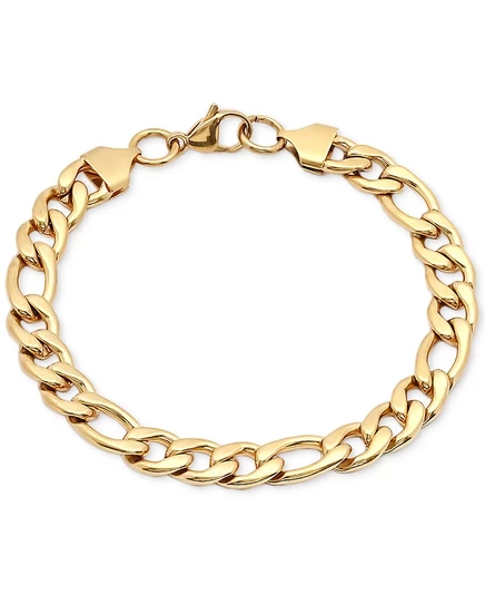 Мужской браслет Steeltime Figaro 18K позолоченный, золотистый