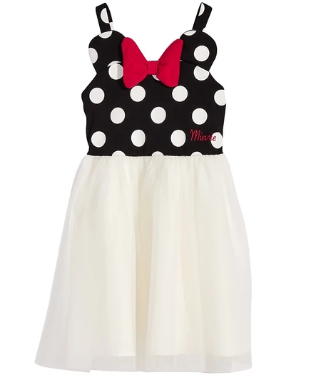 Платье для девочек Disney Minnie Mouse с 3D бантом, черное