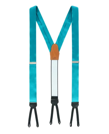 Мужские строгие подтяжки TRAFALGAR из однотонного шелка Sutton teal