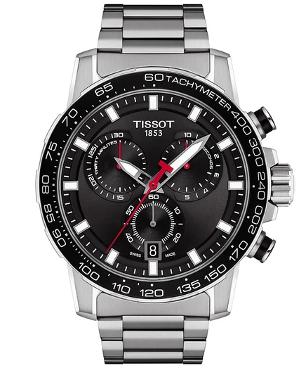 Мужские часы Tissot Supersport, хронограф, черные