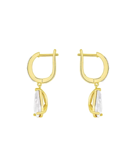 Серьги And Now This Clear Crystal Drop, золотистые