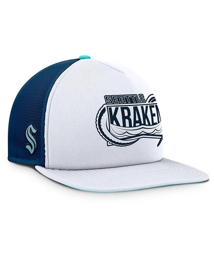 Мужская кепка Fanatics Authentic Pro тракер, бело‑синяя