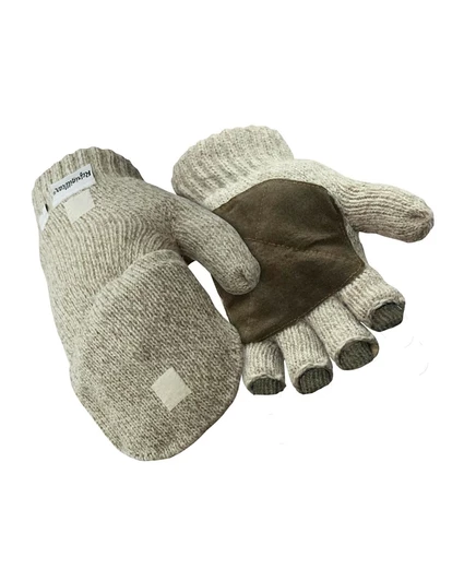 Мужские варежки Refrigiwear Convertible Mitt из шерсти, серые