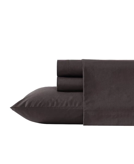 Vera Wang Cool Comfort, Однотонный хлопок, 200 нитей, 4 шт. Комплект постельного белья, Queen