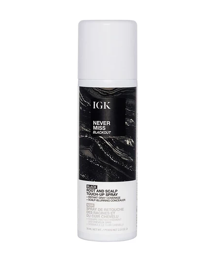 Затемняющий спрей для волос IGK Hair Never Miss от корней и кожи головы черного цвета