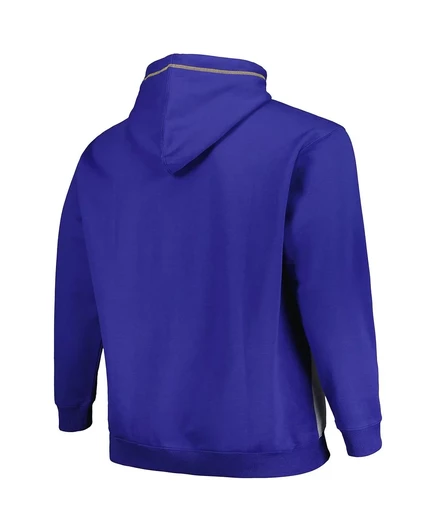 Мужская толстовка Fanatics Royal/Heather Grey Golden State Warriors Big Tall на молнии royal, heather gray