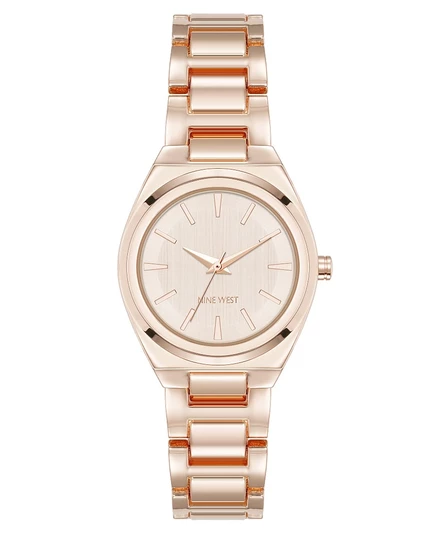 Женские часы Nine West 30 мм, розовое золото