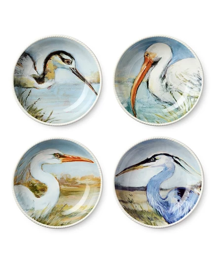 Набор суповых мисок Certified International Coastal Birds, 4 шт., разноцветные