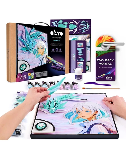 Набор для 3D лепки Wise Elk OKTO MANGA 29×29см, разноцветный