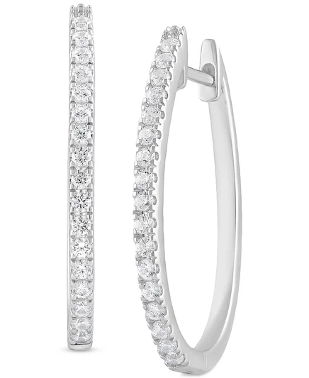 Серьги-кольца Forever Grown Diamonds 0,5 карат, серебро