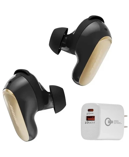 Ультра беспроводные наушники-вкладыши Bose QuietComfort 2-го поколения с шумоподавлением desert gold black