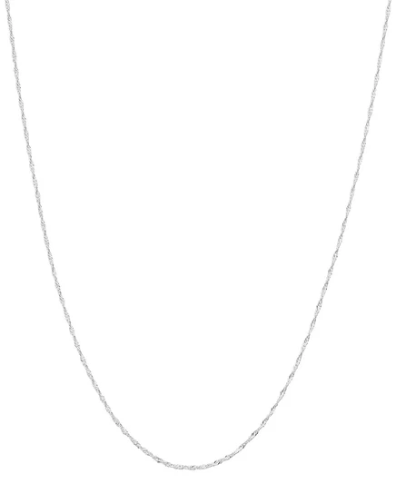 Колье на цепочке Singapore Link длиной 18 дюймов, созданное для Macy's silver