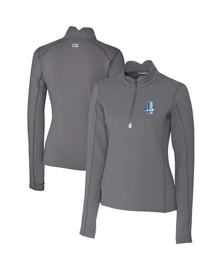 Женский пуловер Cutter & Buck Traverse Detroit Lions, серый
