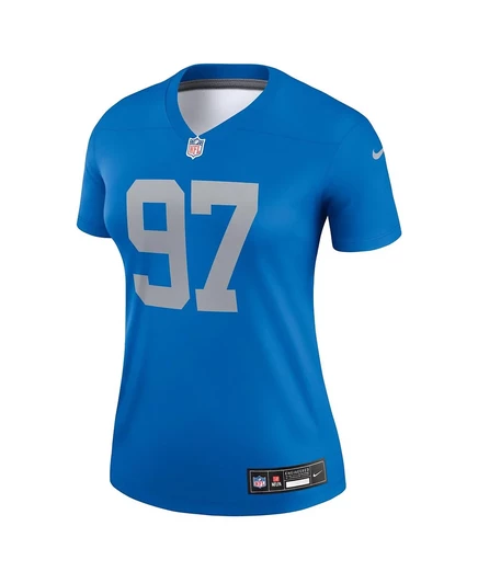 Женская футболка Nike Aidan Hutchinson Blue Detroit Lions от альтернативной легенды Детройт Лайонс, лучшая в своем классе blue