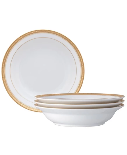 Набор из 4 суповых мисок Noritake Crestwood Gold, с золотой каймой