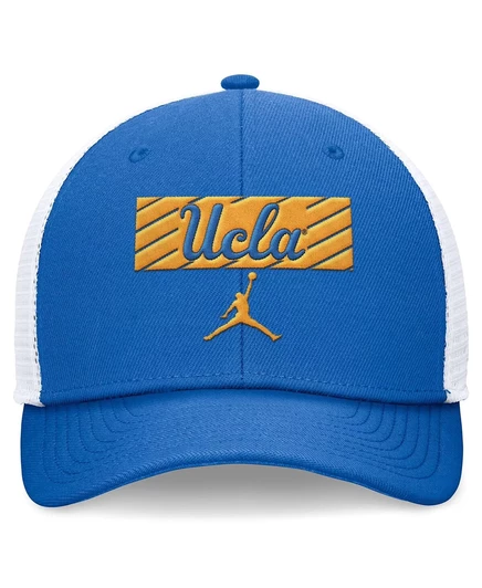 Мужская сине-белая кепка UCLA Bruins 2024 от Jordan, регулируемая по длине. blue, white