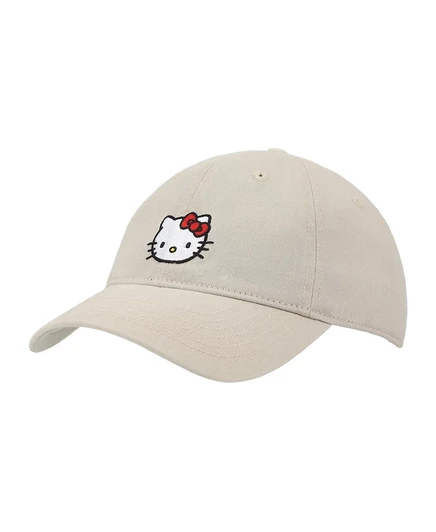 Мужская бейсболка Hello Kitty с вышивкой, бежевая