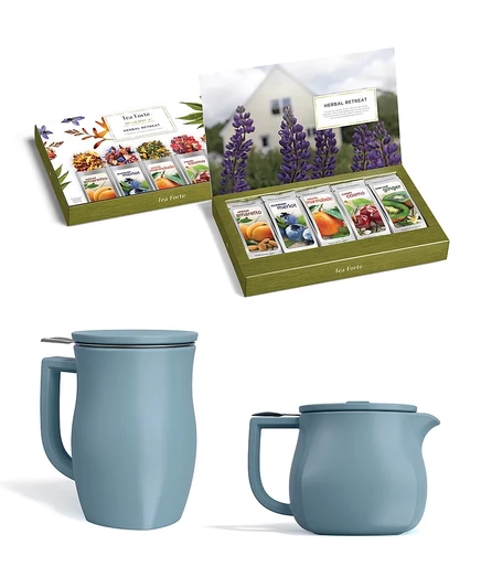 Чайный набор Tea Forte Fiore Stone Blue, 4 предмета