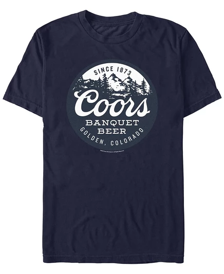 Мужская футболка Coors с принтом Coors Banquet, синяя