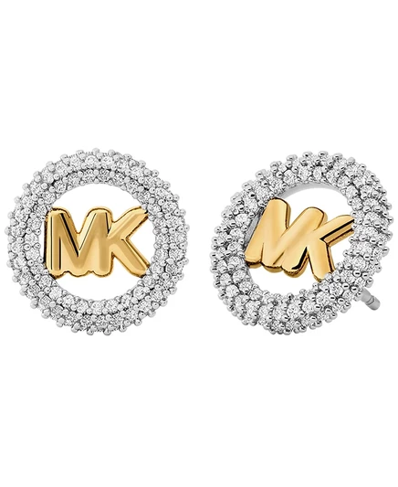 Серьги-пусеты Michael Kors Pavé Logo, золотистые