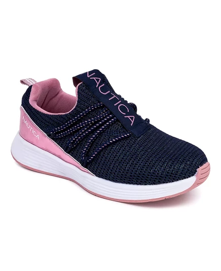 Спортивные кроссовки Nautica для маленьких и больших девочек Benton Griffin navy/ pink metallic