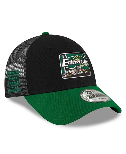 Мужская кепка New Era 9FORTY Carl Edwards, черно-зеленая