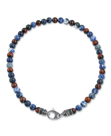 Ожерелье Bling Jewelry Bali с содалитом и тигровым глазом