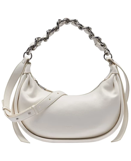 Женская сумка‑хобо DKNY Fiona, белая