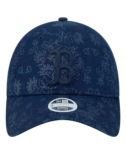 Женская темно-синяя шляпа New Era Boston Red Sox с регулируемой длиной 92 см и цветочным рисунком в тон navy