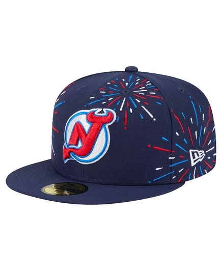 Мужская бейсболка New Era 59FIFTY Americana Fireworks, темно-синяя