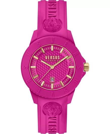  Мужские часы Tokyo Silicone Date Quartz с розовым силиконовым ремешком 42 мм pink