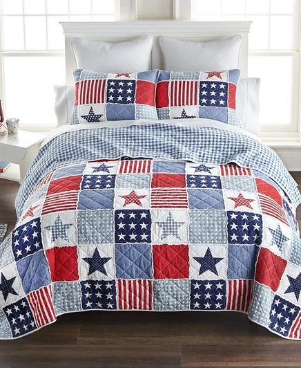 Набор стеганых одеял Donna Sharp Stars and Stripes Americana из 3 предметов, King