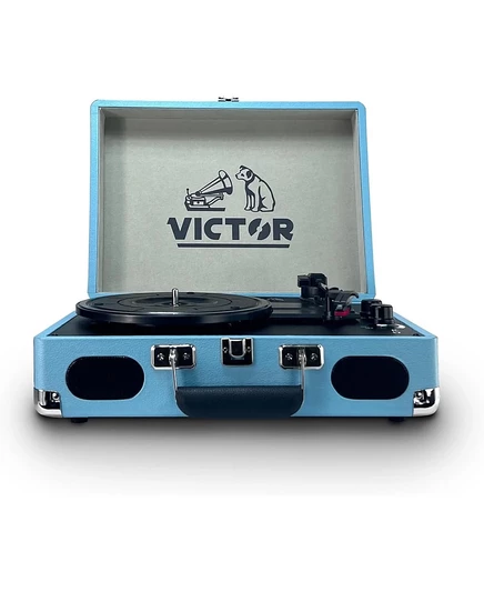 Портативный проигрыватель винила Victor Metro Plus, синий