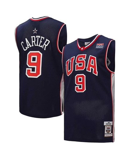 Мужская майка Mitchell & Ness Vince Carter 2000 USA, синяя