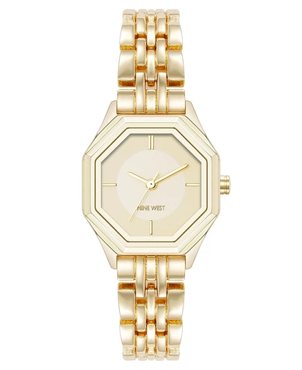 Женские часы Nine West, кварцевые, 28 мм, золотистые