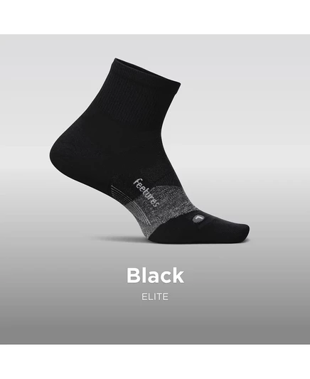 Мужские носки Feetures Elite Light Cushion Quarter Solid - спортивные носки с целенаправленной компрессией black