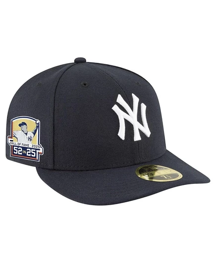 Мужская бейсболка New Era CC Sabathia Navy New York Yankees 2025, включенная в Национальный зал бейсбольной славы, 59-футовая приталенная шляпа с низким профилем.