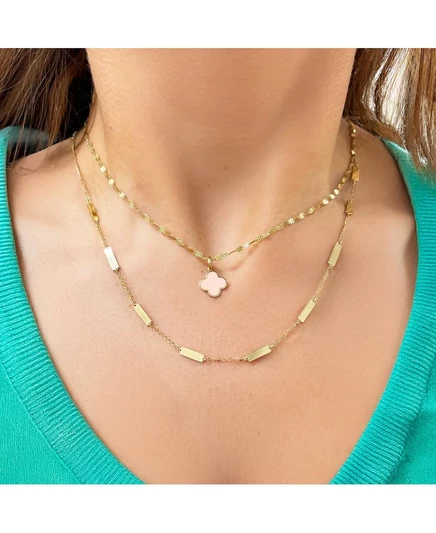 Очаровательный розовый жемчуг Clover Charm из золота 14 карат - 10 миллиметров pink pearl