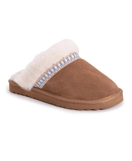 Женские тапочки Muk Luks Dawn замшевые, коричневые
